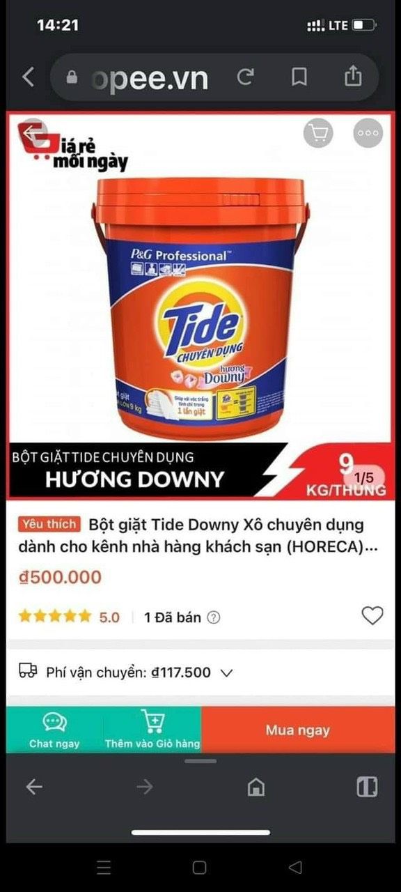 Bột Giặt Tide - Thùng